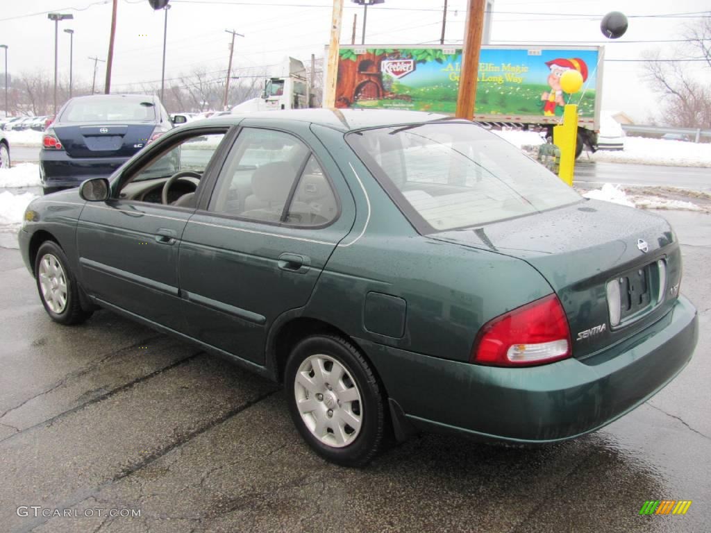 2001 Sentra GXE - Jaded Green / Sand photo #7