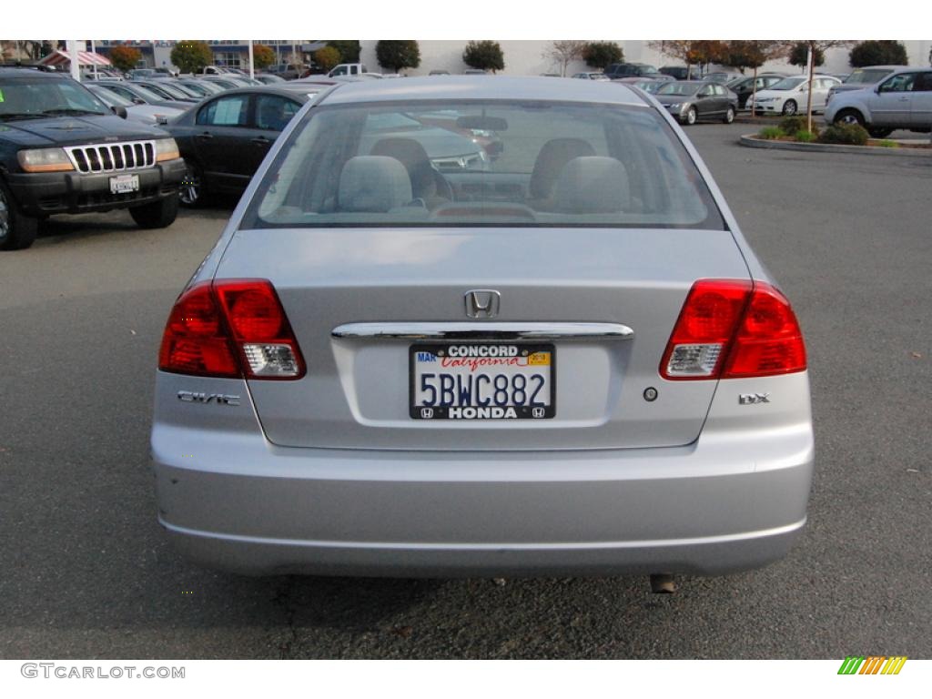 2003 Civic DX Sedan - Satin Silver Metallic / Gray photo #4