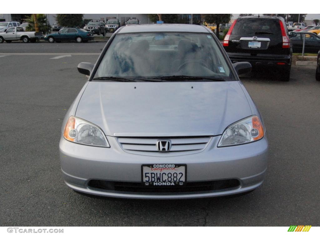 2003 Civic DX Sedan - Satin Silver Metallic / Gray photo #8