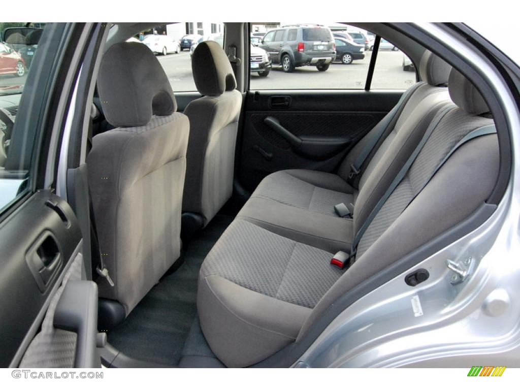 2003 Civic DX Sedan - Satin Silver Metallic / Gray photo #11
