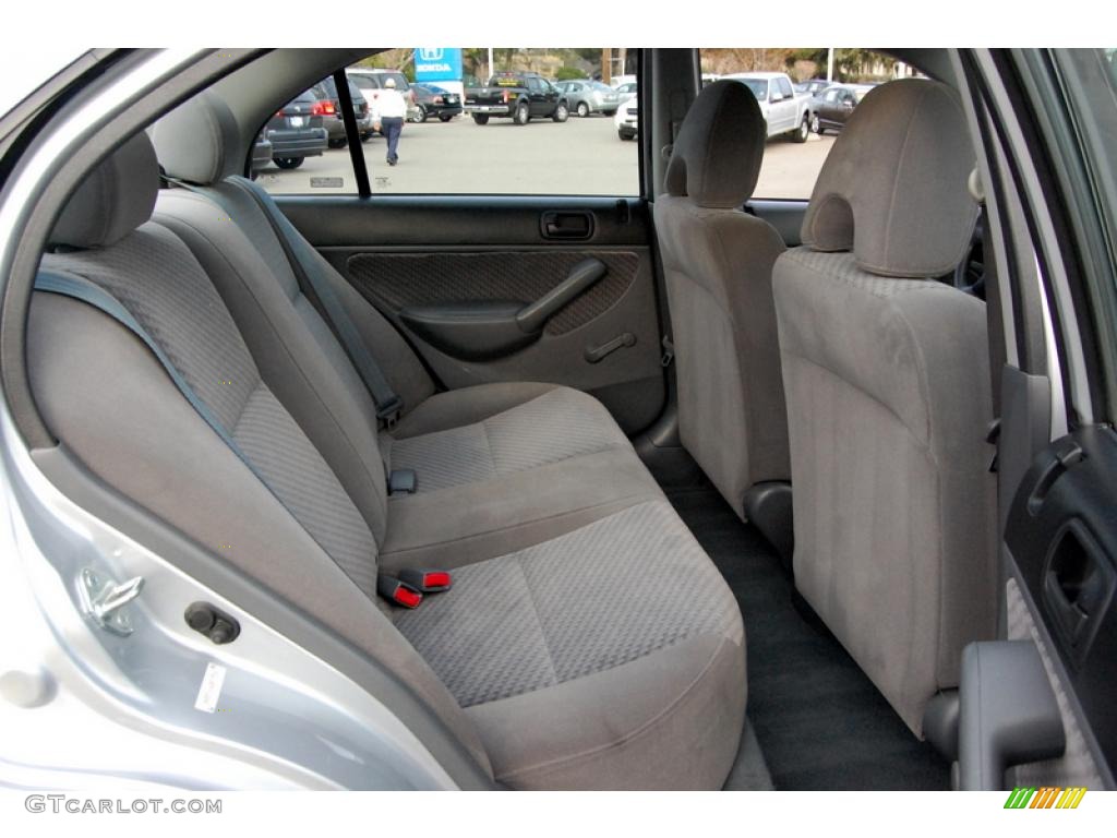 2003 Civic DX Sedan - Satin Silver Metallic / Gray photo #15