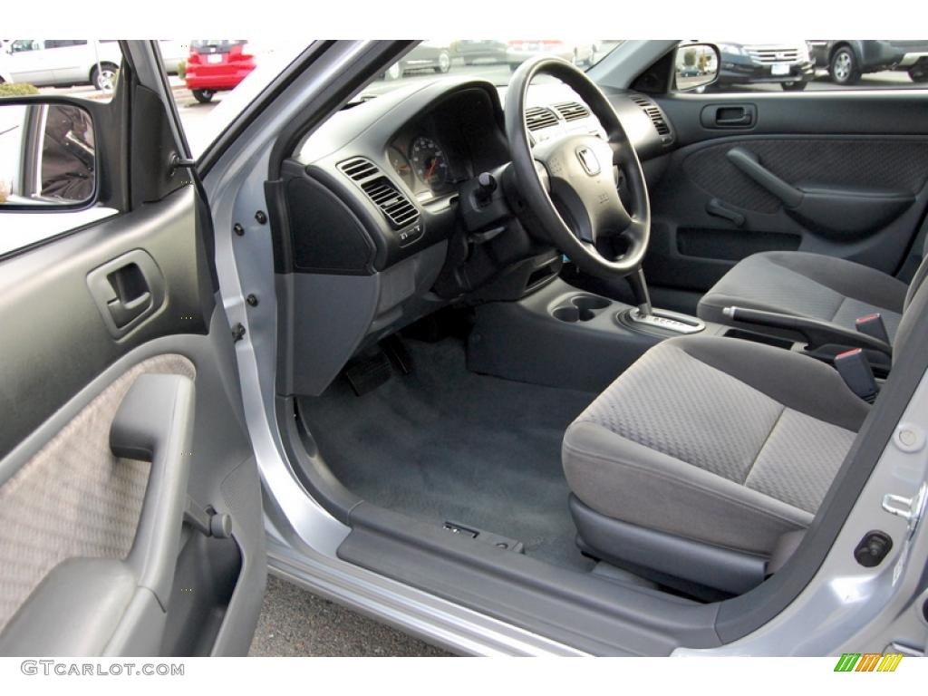 2003 Civic DX Sedan - Satin Silver Metallic / Gray photo #16