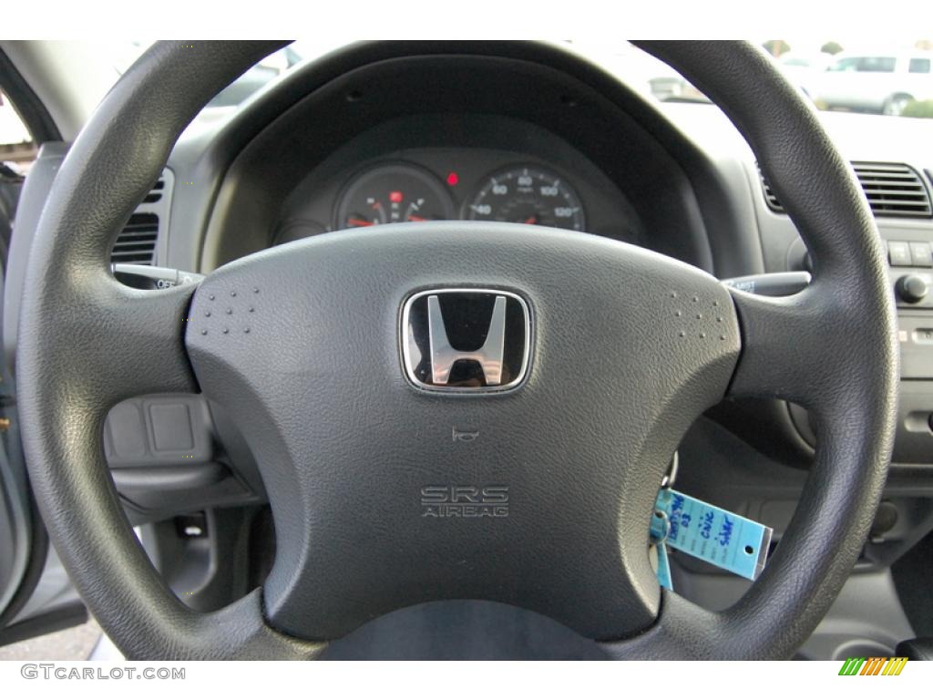 2003 Civic DX Sedan - Satin Silver Metallic / Gray photo #19