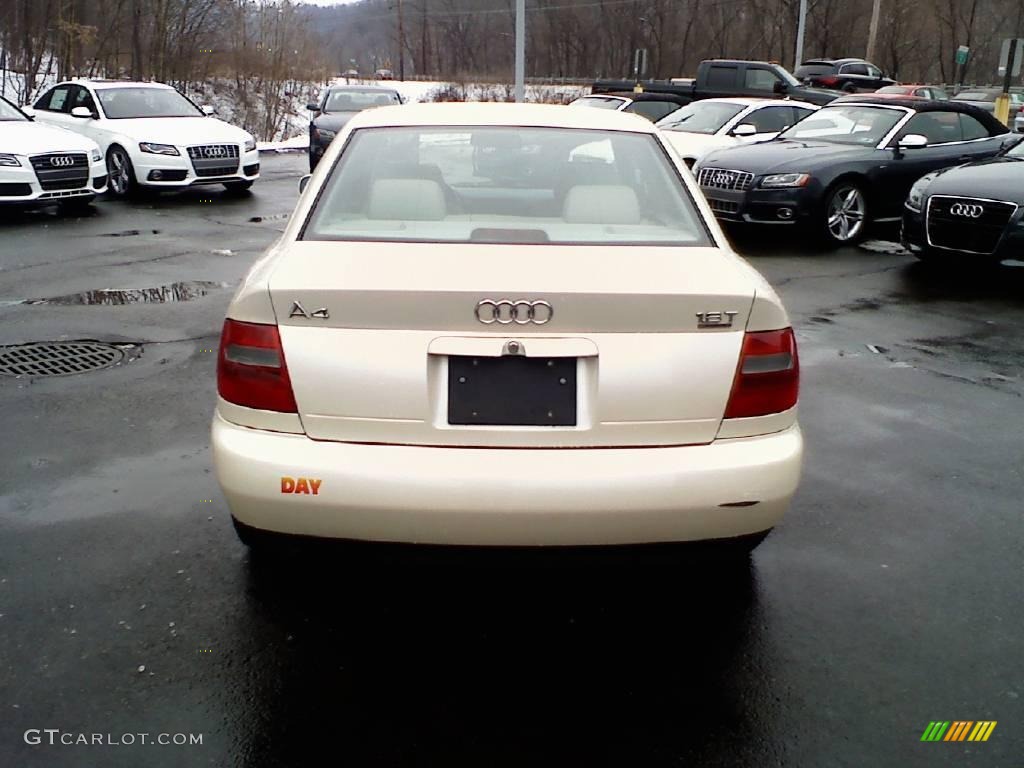 1998 A4 1.8T quattro Sedan - Pearl White Pearlescent / Ecru/Royal Blue photo #5