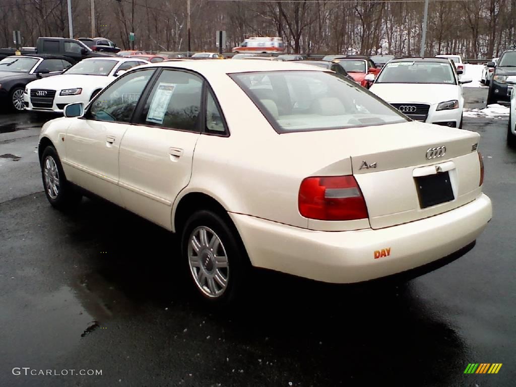 1998 A4 1.8T quattro Sedan - Pearl White Pearlescent / Ecru/Royal Blue photo #6