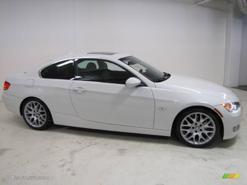 2007 3 Series 328i Coupe - Alpine White / Black photo #3