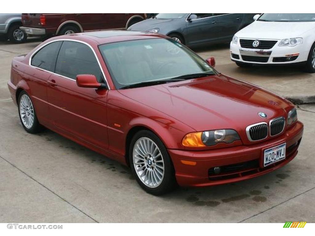 2001 3 Series 325i Coupe - Siena Red Metallic / Sand photo #16