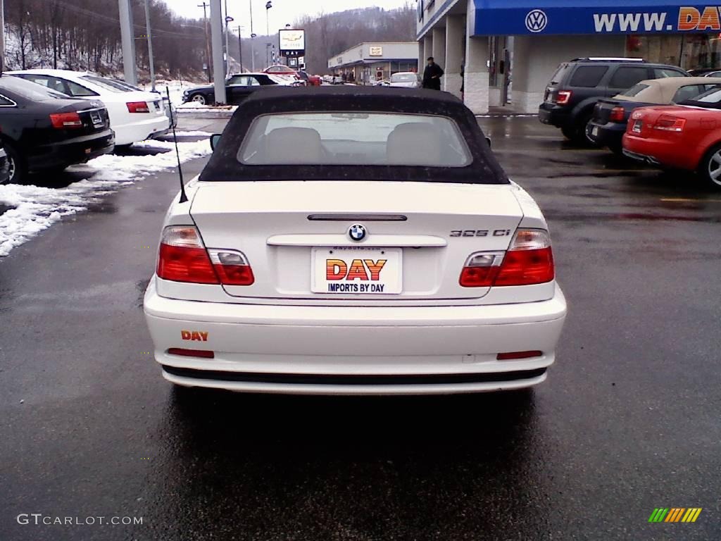 2003 3 Series 325i Convertible - Alpine White / Sand photo #5
