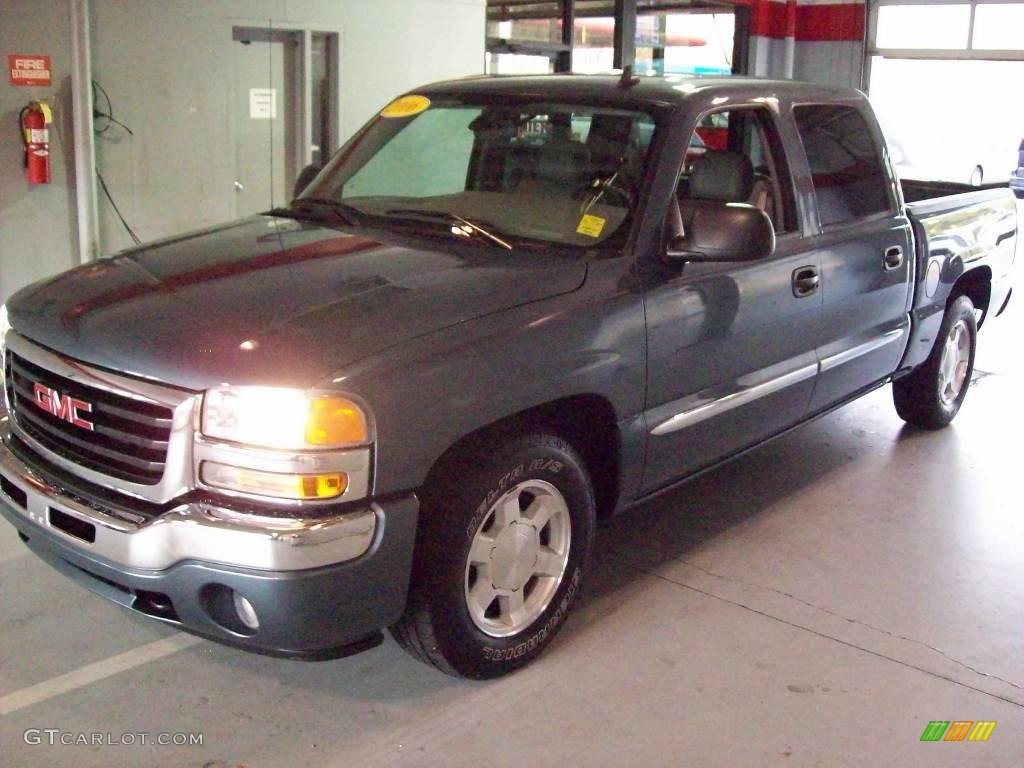 2006 Sierra 1500 SLT Crew Cab - Stealth Gray Metallic / Pewter photo #3