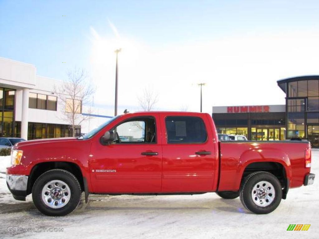 2008 Sierra 1500 SLE Crew Cab 4x4 - Fire Red / Dark Titanium photo #1