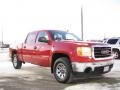 2008 Fire Red GMC Sierra 1500 SLE Crew Cab 4x4  photo #3