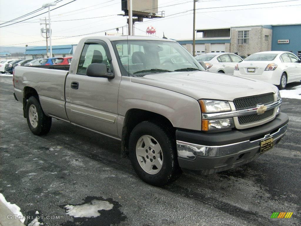 2005 Silverado 1500 LS Regular Cab 4x4 - Silver Birch Metallic / Dark Charcoal photo #6