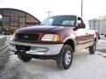 1998 Dark Toreador Red Metallic Ford F250 XL Extended Cab 4x4  photo #2