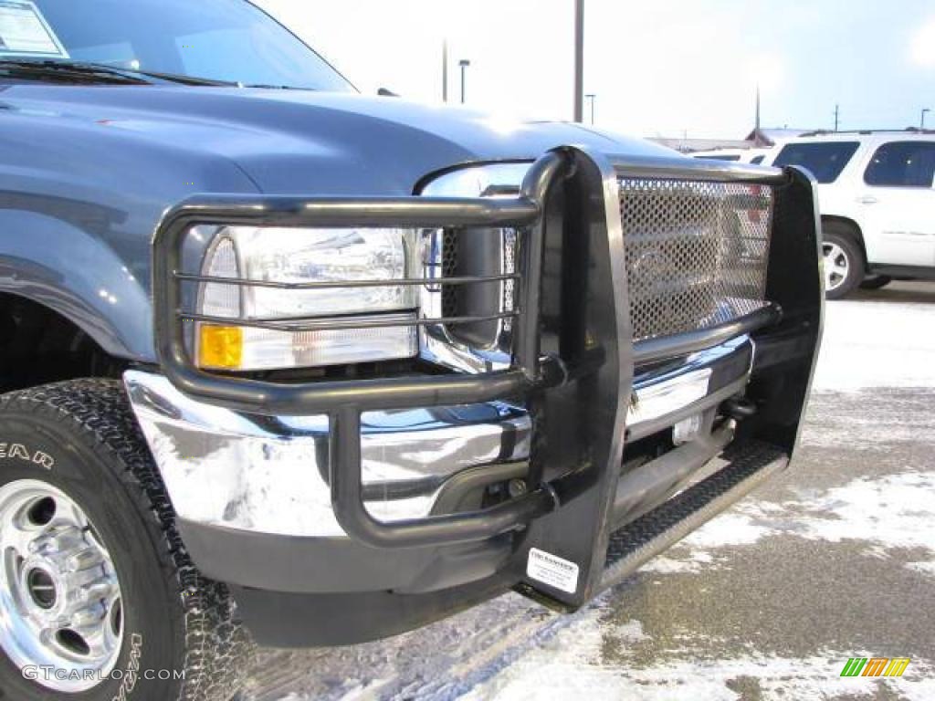 2004 F350 Super Duty Lariat Crew Cab 4x4 - Medium Wedgewood Blue Metallic / Medium Parchment photo #4