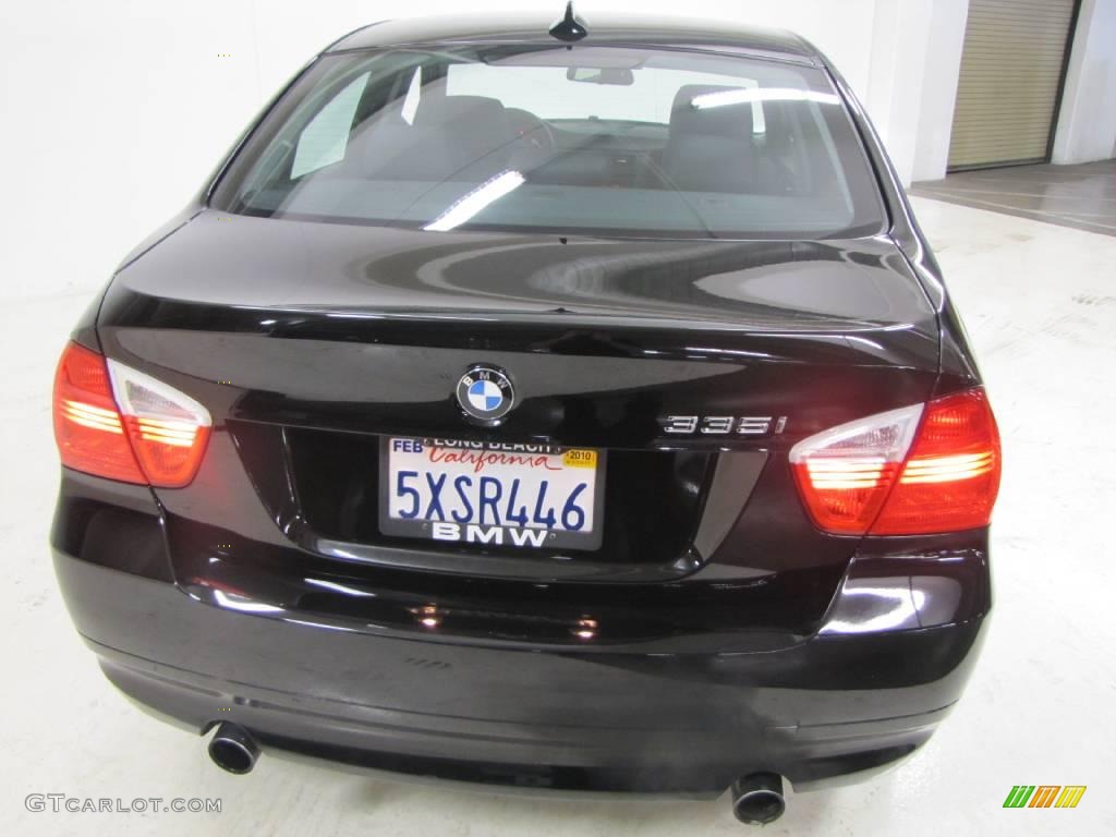 2007 3 Series 335i Sedan - Jet Black / Black photo #7
