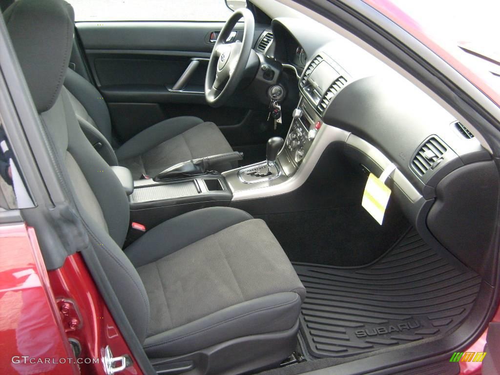 2009 Legacy 2.5i Sedan - Ruby Red Pearl / Off Black photo #17