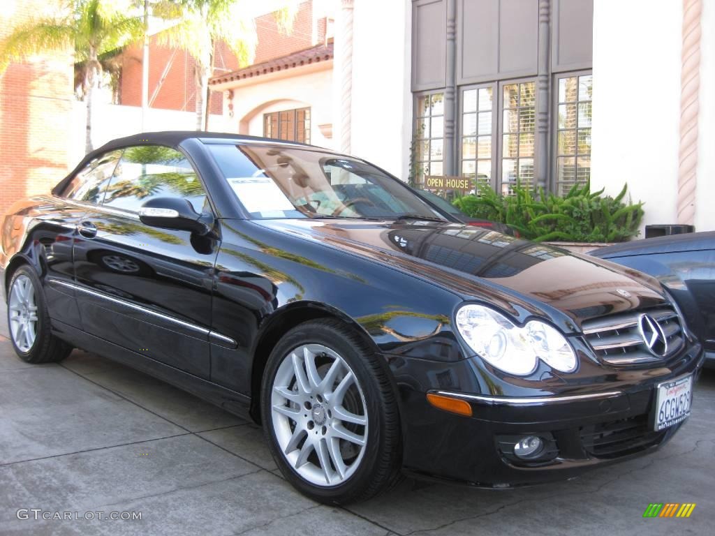 2007 CLK 350 Cabriolet - Black / Black/Ash photo #1