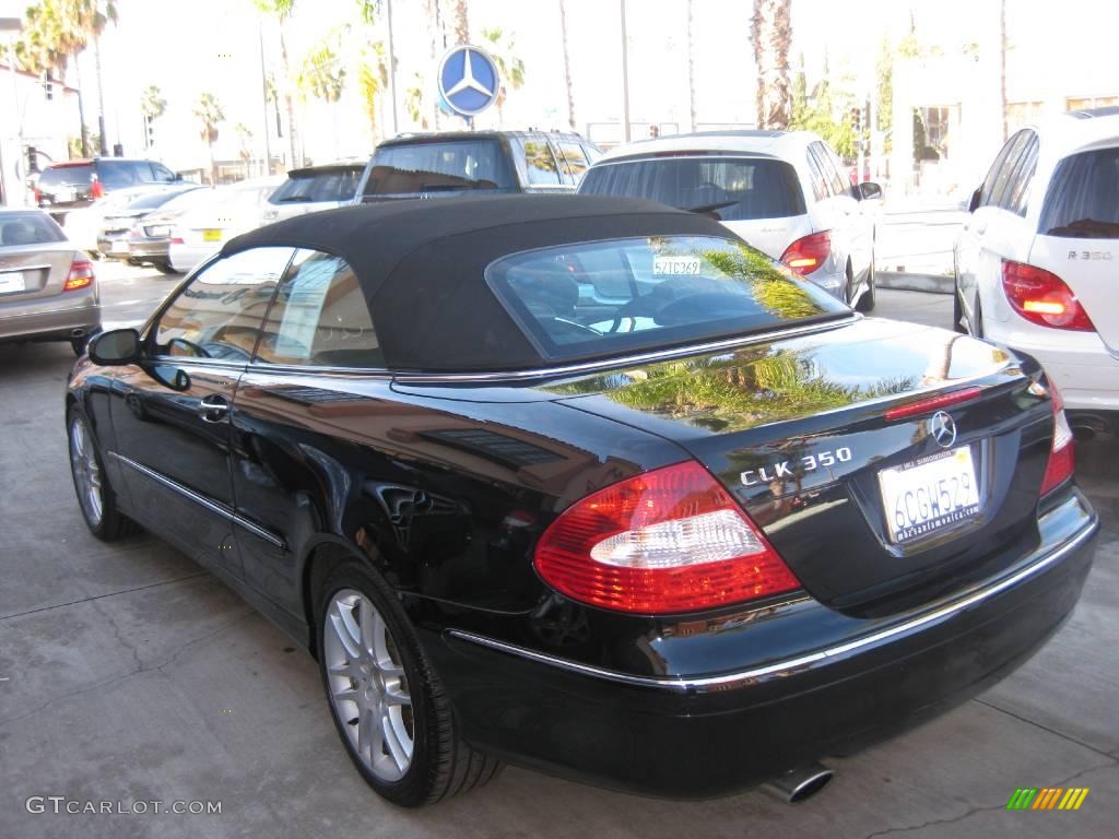 2007 CLK 350 Cabriolet - Black / Black/Ash photo #4