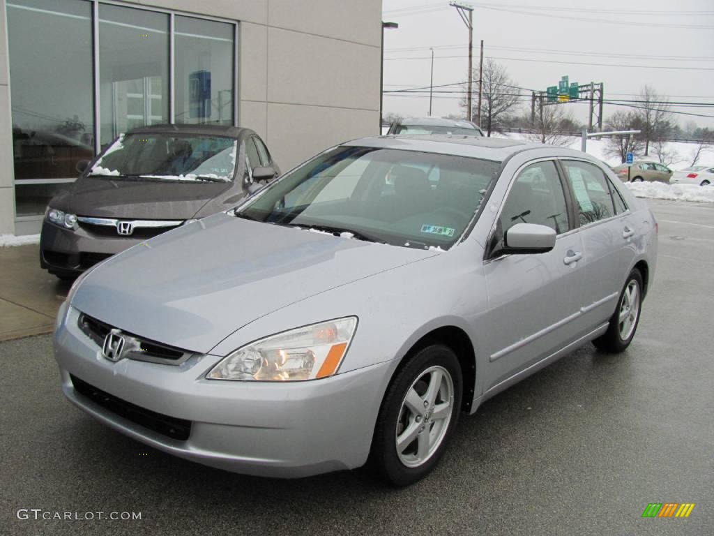 2003 Accord EX Sedan - Satin Silver Metallic / Black photo #2
