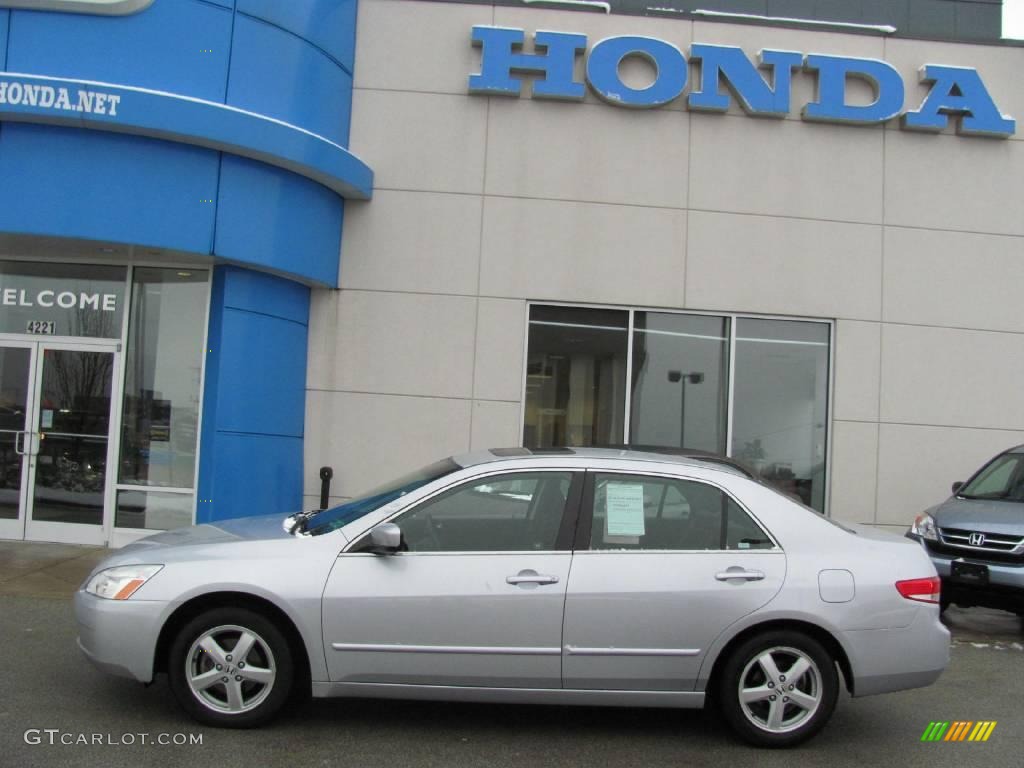 2003 Accord EX Sedan - Satin Silver Metallic / Black photo #3
