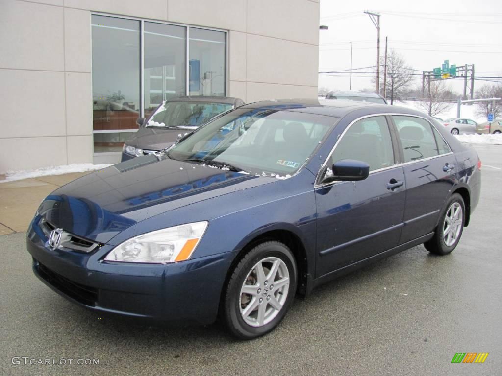 2003 Accord EX V6 Sedan - Eternal Blue Pearl / Gray photo #2
