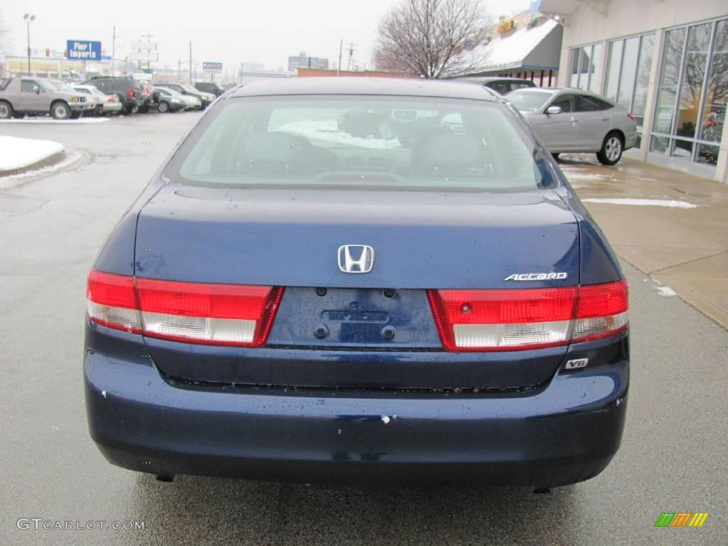 2003 Accord EX V6 Sedan - Eternal Blue Pearl / Gray photo #5