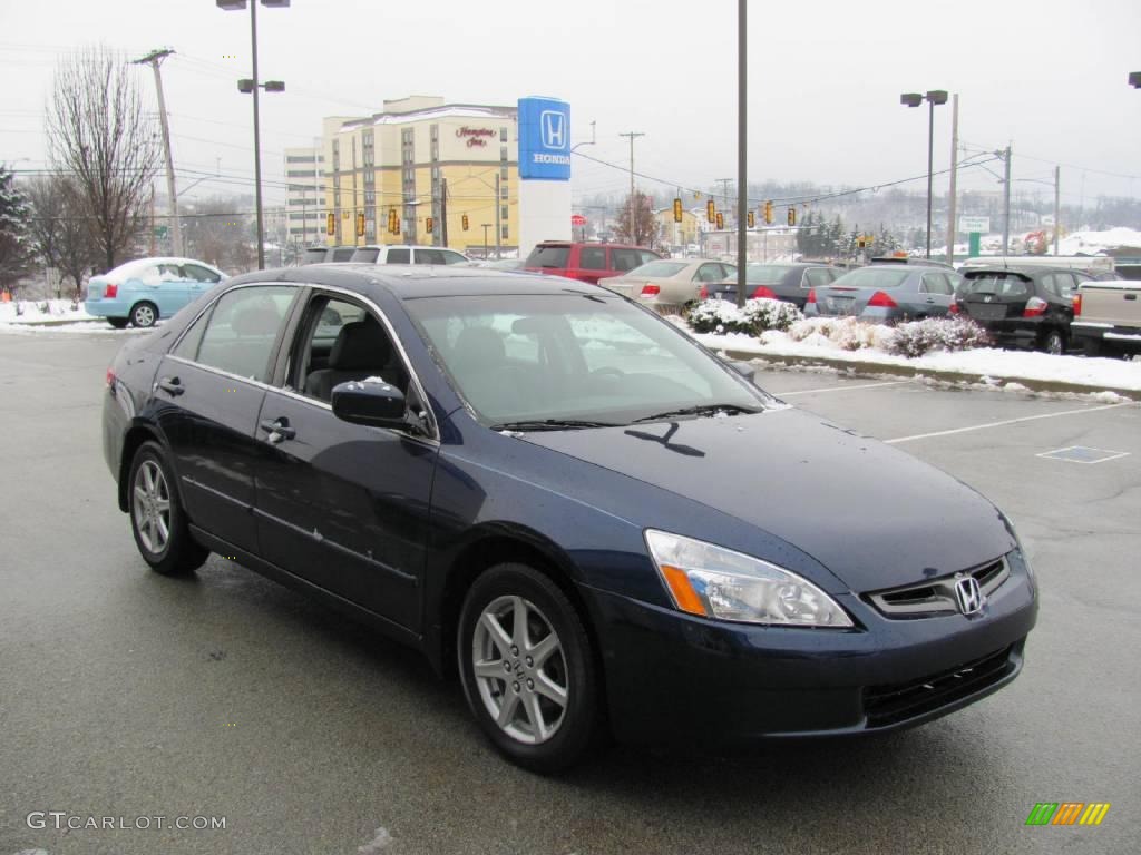 2003 Accord EX V6 Sedan - Eternal Blue Pearl / Gray photo #8