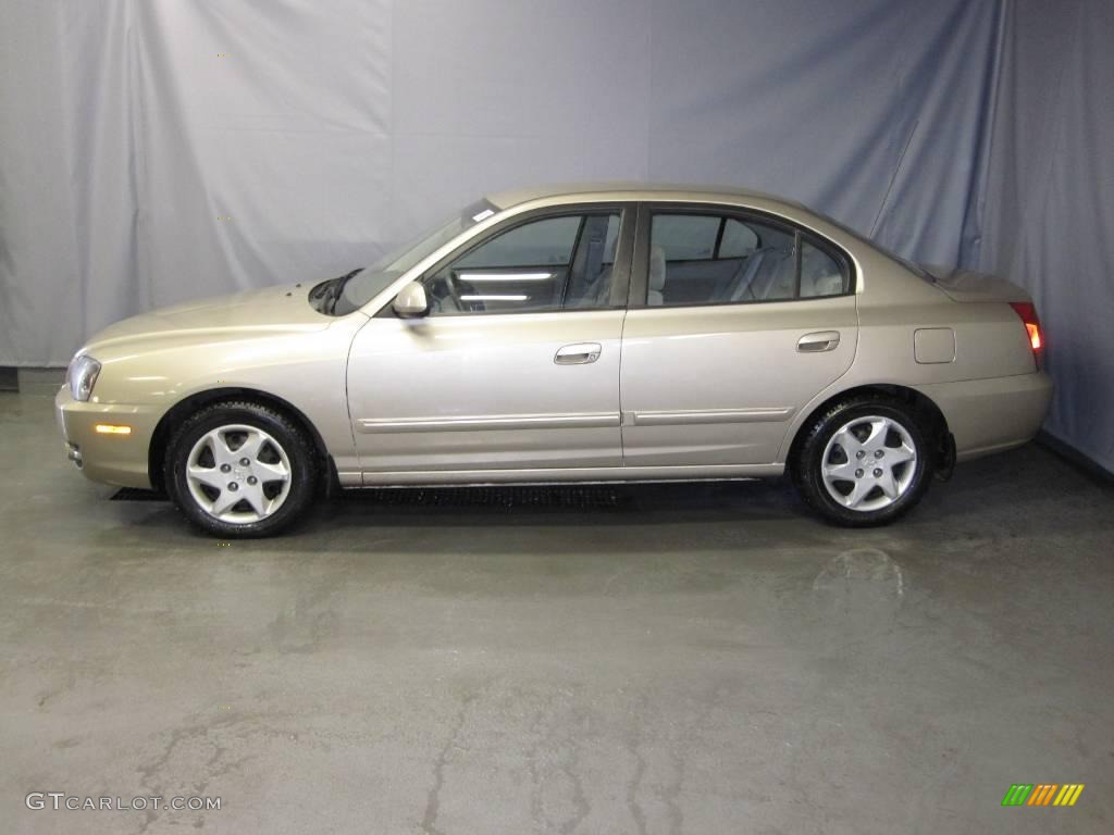 2006 Elantra GLS Sedan - Champagne Beige / Beige photo #2
