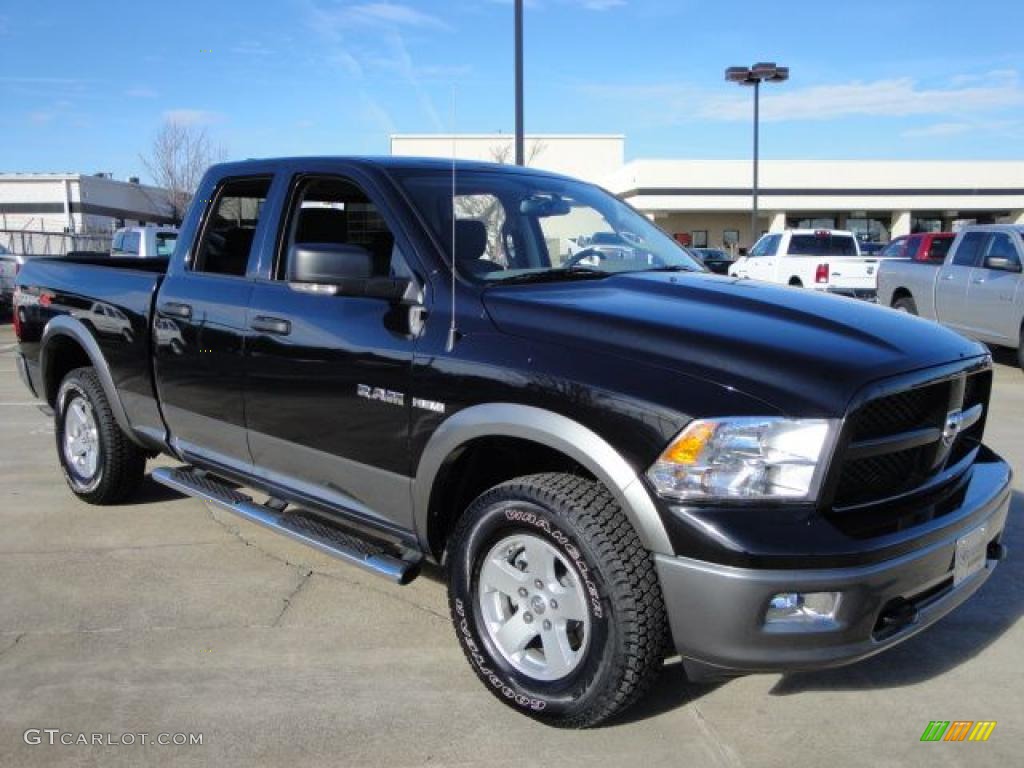 2009 Ram 1500 TRX4 Quad Cab 4x4 - Brilliant Black Crystal Pearl / Dark Slate/Medium Graystone photo #1