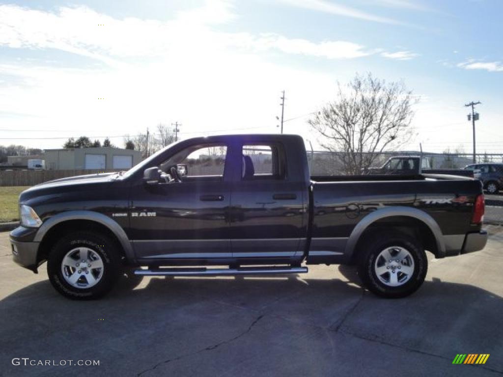 2009 Ram 1500 TRX4 Quad Cab 4x4 - Brilliant Black Crystal Pearl / Dark Slate/Medium Graystone photo #6