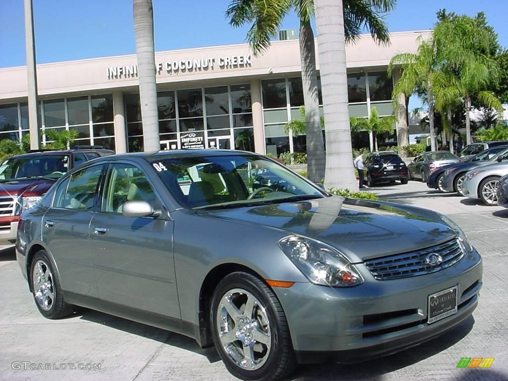 2004 G 35 Sedan - Diamond Graphite Gray Metallic / Willow photo #1