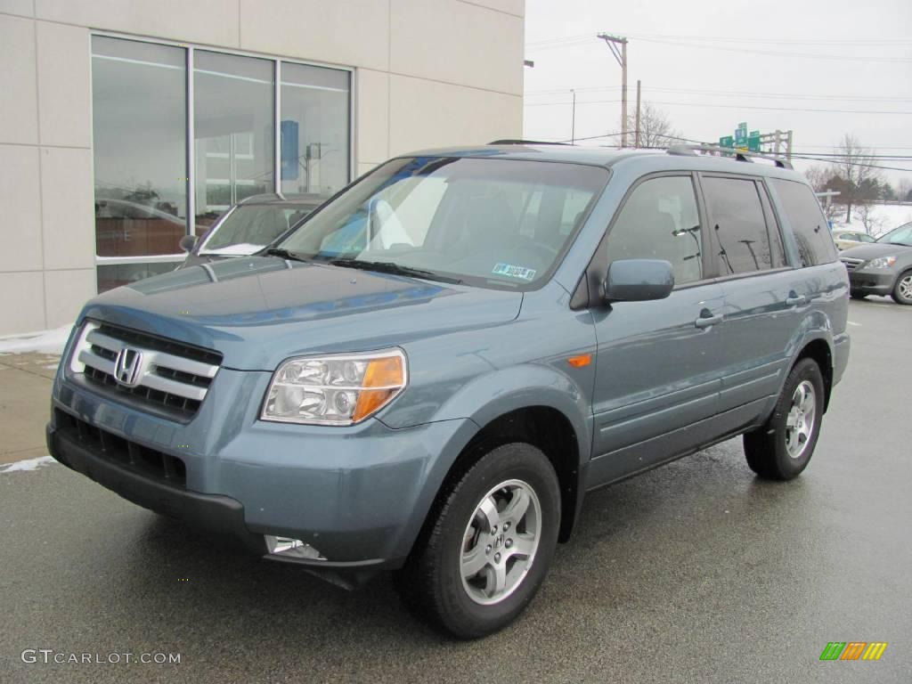 2008 Pilot EX-L 4WD - Steel Blue Metallic / Gray photo #2