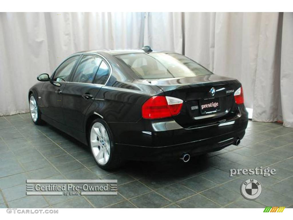2007 3 Series 335i Sedan - Jet Black / Terra/Black Dakota Leather photo #3