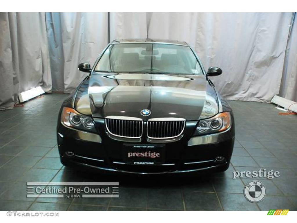 2007 3 Series 335i Sedan - Jet Black / Terra/Black Dakota Leather photo #5