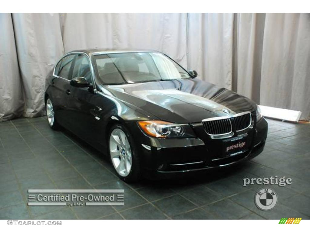 2007 3 Series 335i Sedan - Jet Black / Terra/Black Dakota Leather photo #6