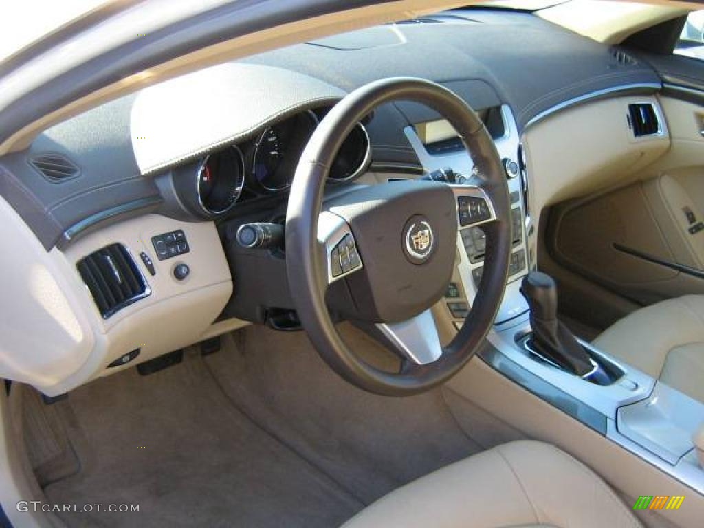 2009 CTS 4 AWD Sedan - White Diamond Tri-Coat / Cashmere/Cocoa photo #11