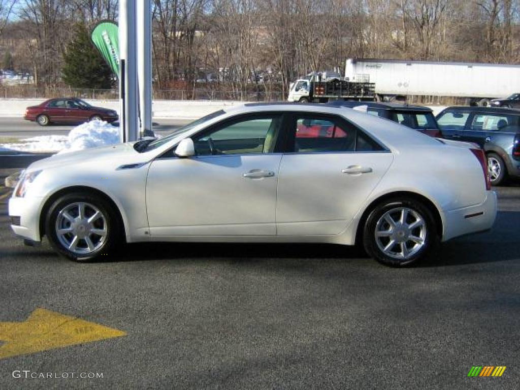 2009 CTS 4 AWD Sedan - White Diamond Tri-Coat / Cashmere/Cocoa photo #21