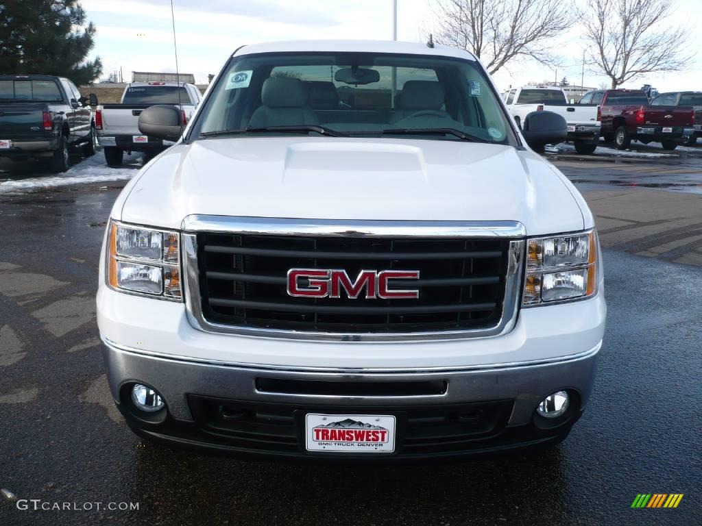 2010 Sierra 1500 SLE Extended Cab 4x4 - Summit White / Dark Titanium photo #2