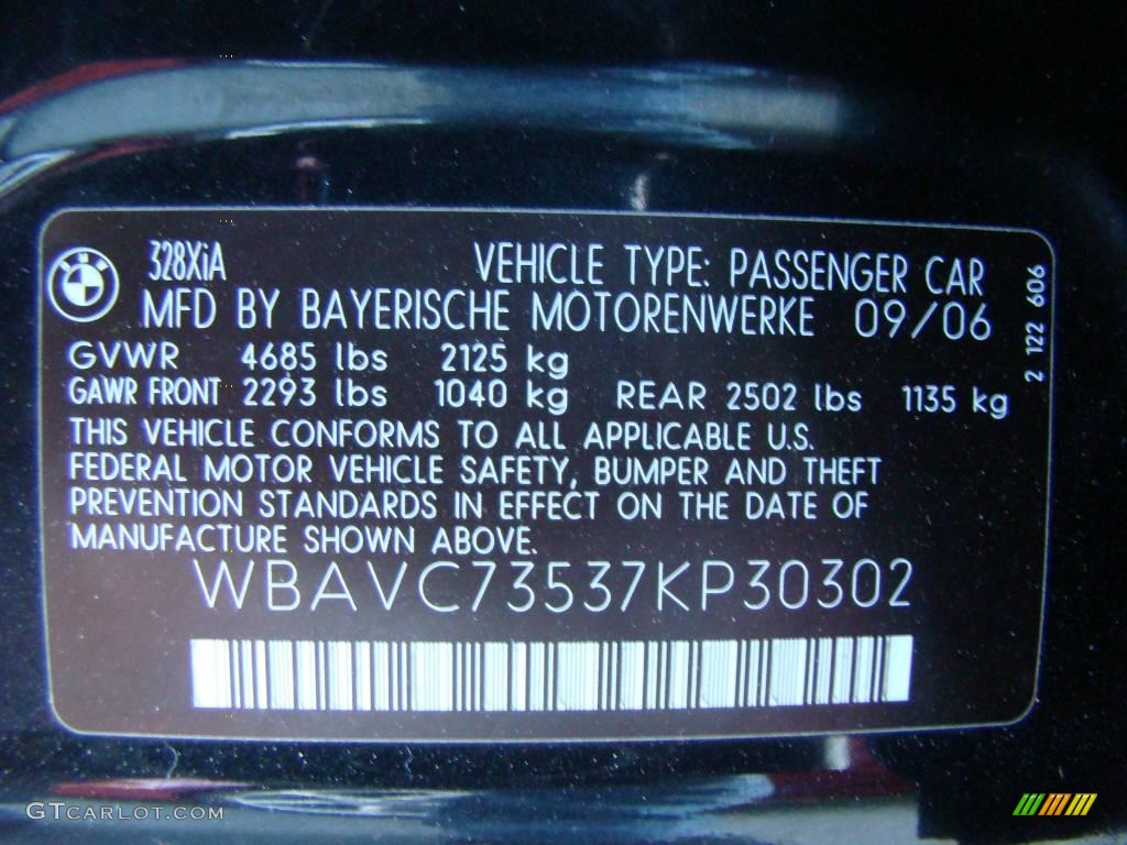 2007 3 Series 328xi Sedan - Black Sapphire Metallic / Beige photo #15