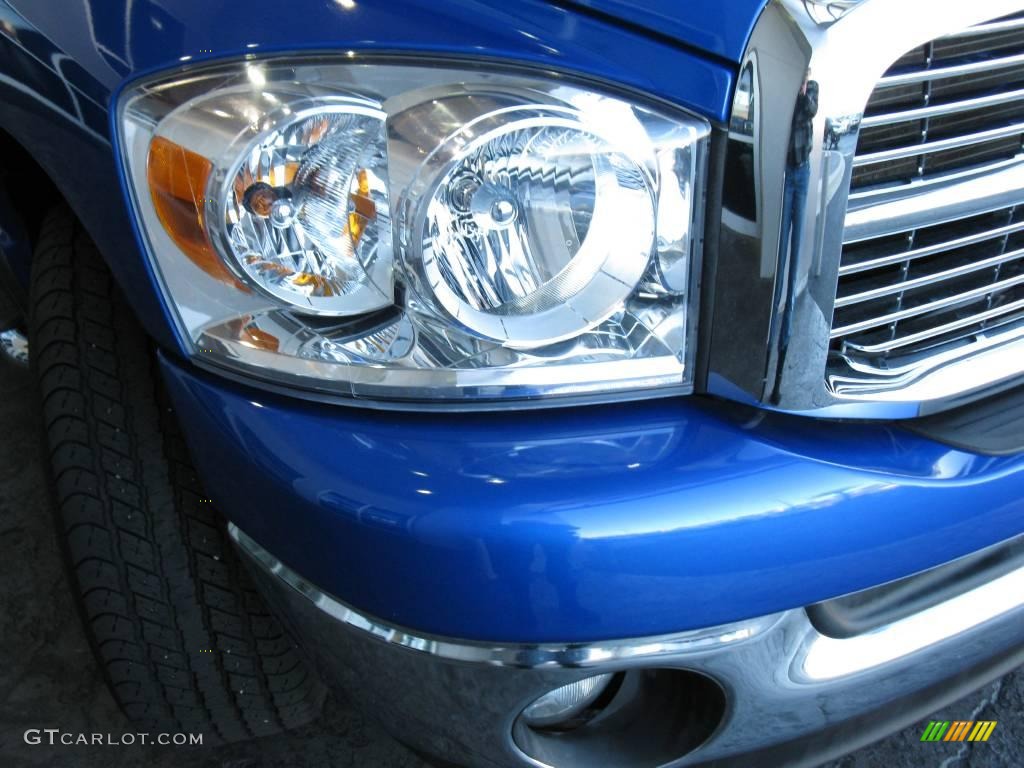 2007 Ram 1500 SLT Quad Cab - Electric Blue Pearl / Medium Slate Gray photo #4