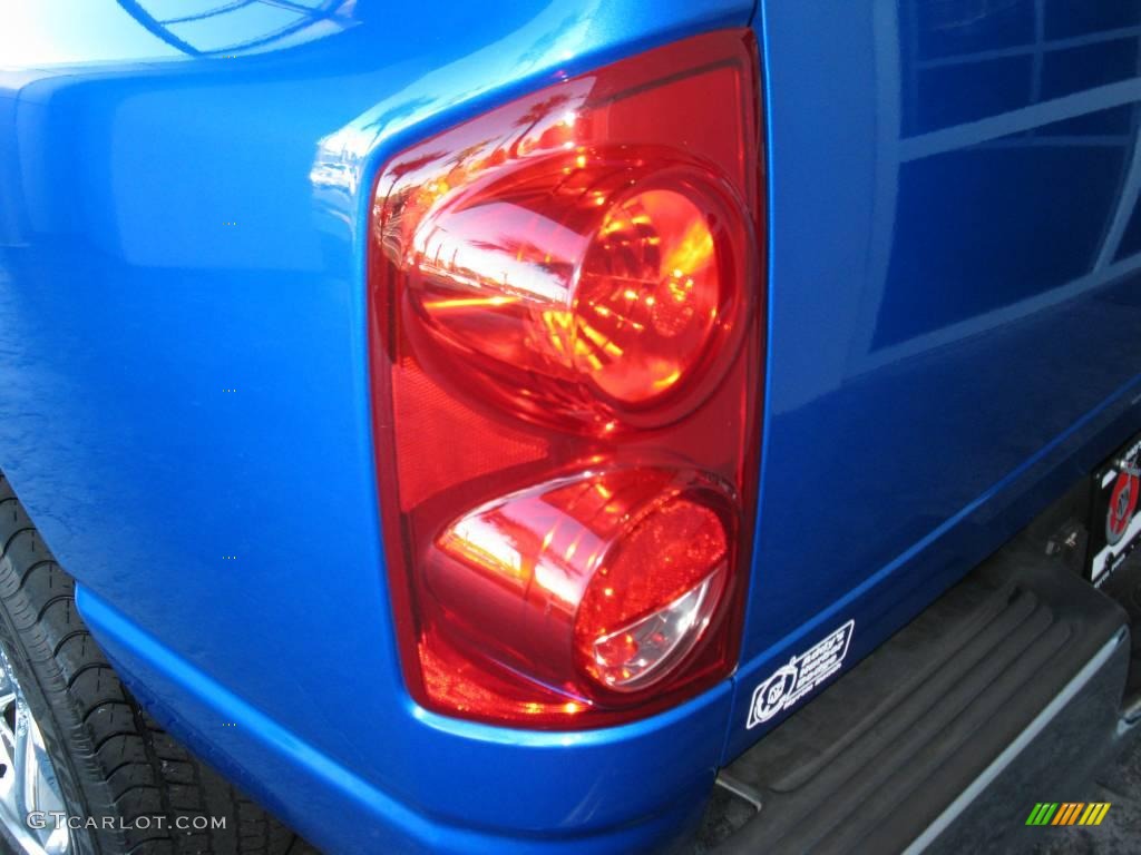 2007 Ram 1500 SLT Quad Cab - Electric Blue Pearl / Medium Slate Gray photo #7