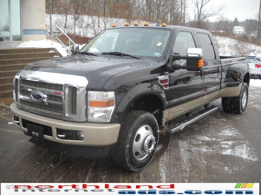 2010 F350 Super Duty King Ranch Crew Cab 4x4 Dually - Black / Chaparral Leather photo #2