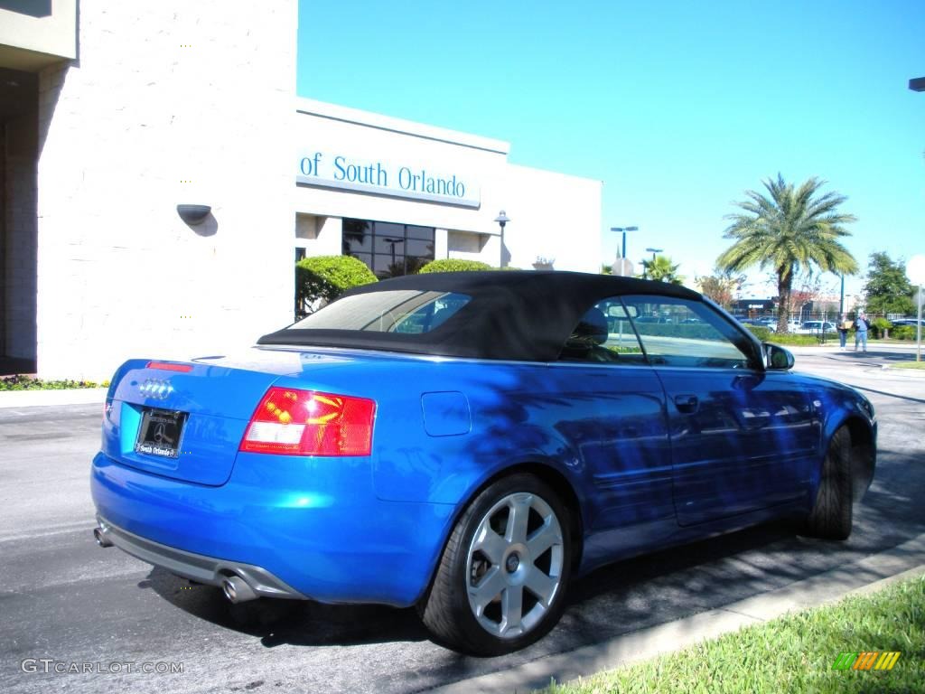 2005 S4 4.2 quattro Cabriolet - Sprint Blue Pearl Effect / Ebony photo #6
