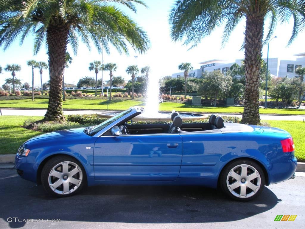 2005 S4 4.2 quattro Cabriolet - Sprint Blue Pearl Effect / Ebony photo #12