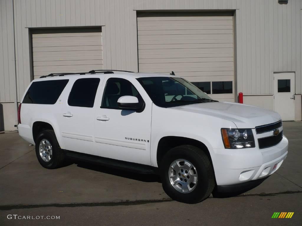 2009 Suburban LT 4x4 - Summit White / Ebony photo #1