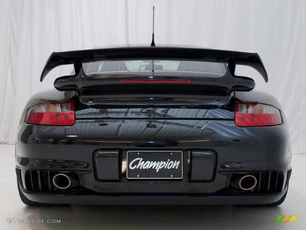 2008 911 GT2 - Basalt Black Metallic / Black photo #5
