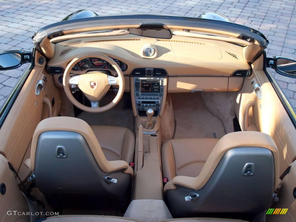 Sand Beige Interior 2006 Porsche 911 Carrera Cabriolet Photo #24371894