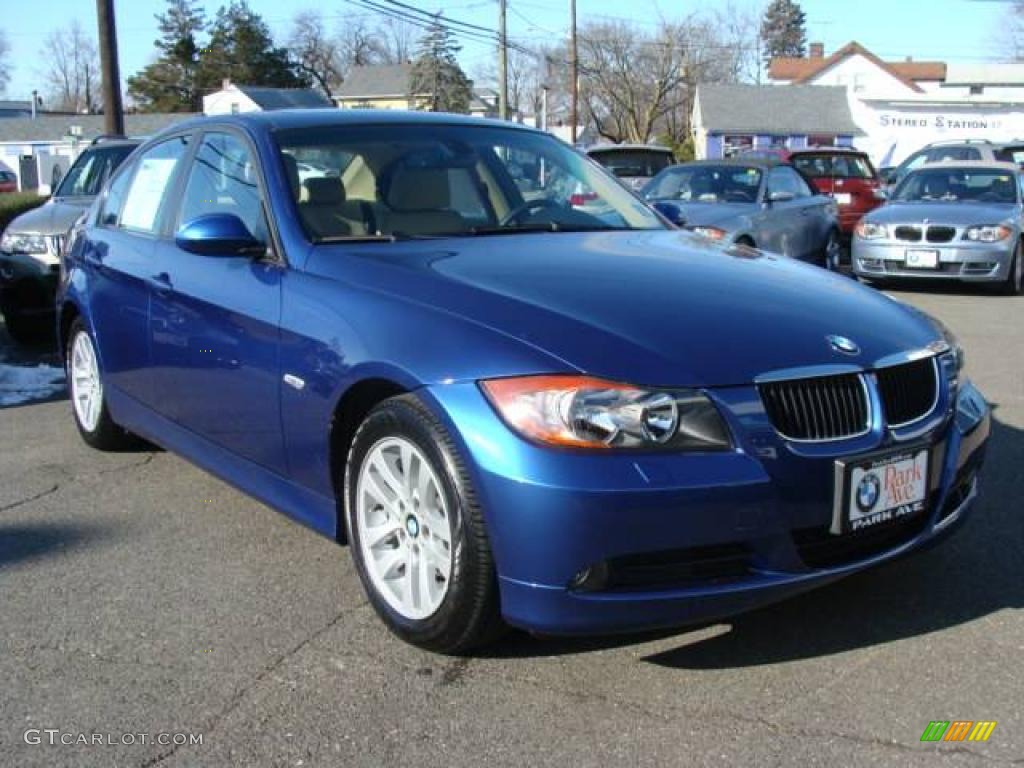 2007 3 Series 328xi Sedan - Montego Blue Metallic / Beige photo #2