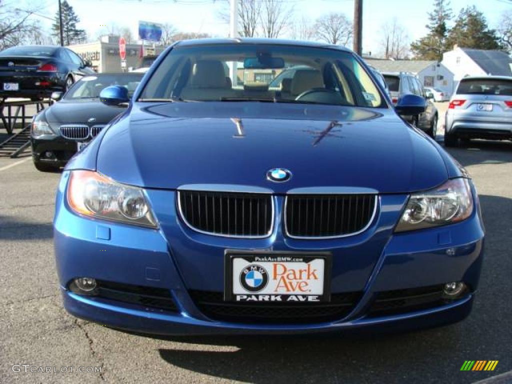 2007 3 Series 328xi Sedan - Montego Blue Metallic / Beige photo #3