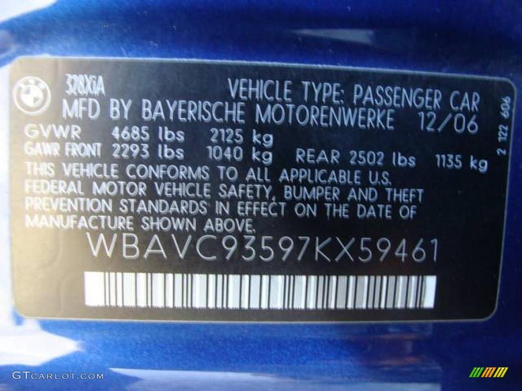 2007 3 Series 328xi Sedan - Montego Blue Metallic / Beige photo #26